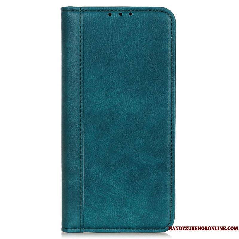 Flip Cover Moto G73 5G Cuir Fendu Stylé