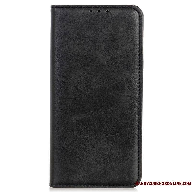 Flip Cover Moto G73 5G Cuir Fendu Élégance