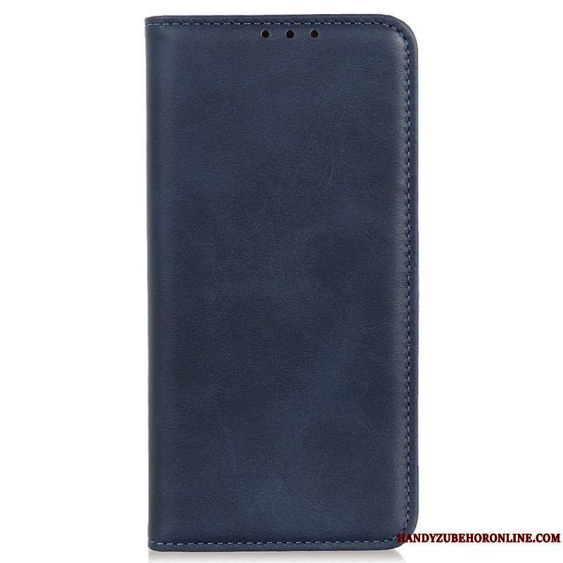 Flip Cover Moto G73 5G Cuir Fendu Élégance