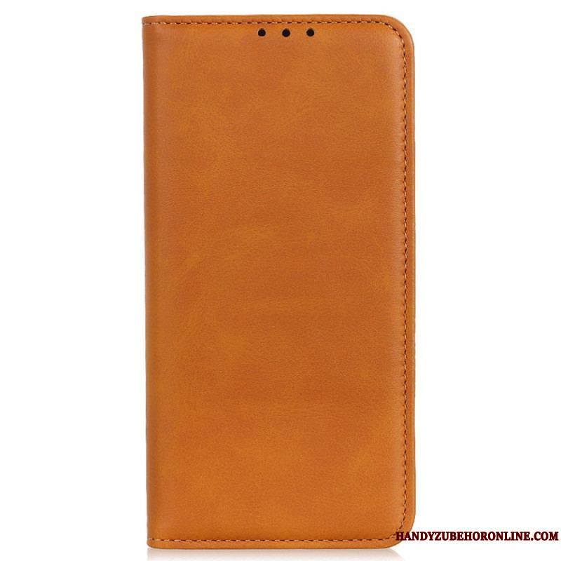 Flip Cover Moto G73 5G Cuir Fendu Élégance