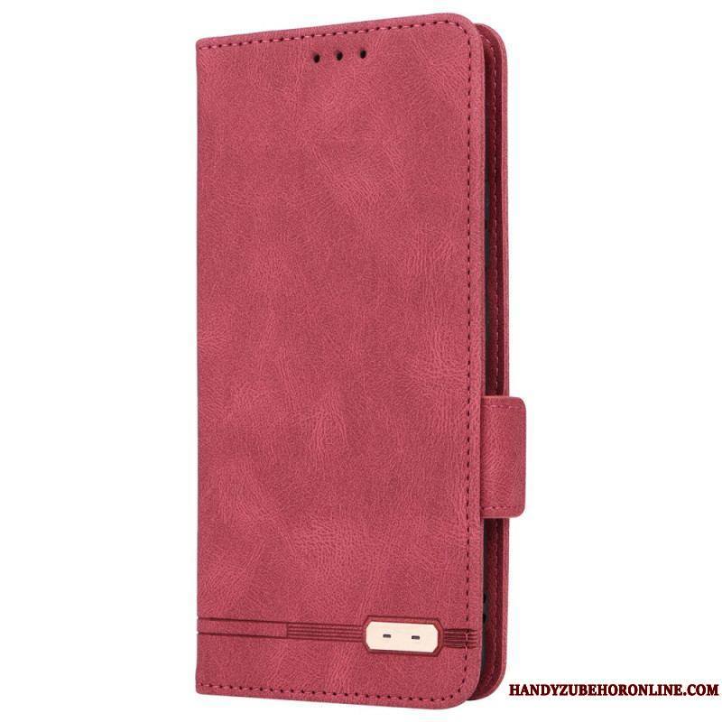 Flip Cover Moto G73 5G Texture Cuir