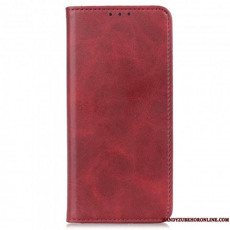 Flip Cover Motorola Edge 20 Lite Cuir Fendu Design