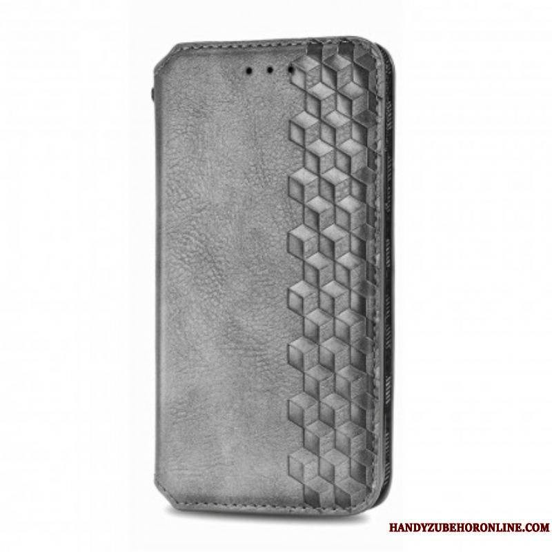 Flip Cover Motorola Edge 20 Lite Simili Cuir Texture Diamant