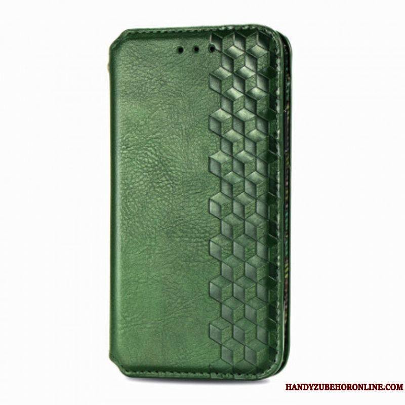 Flip Cover Motorola Edge 20 Lite Simili Cuir Texture Diamant