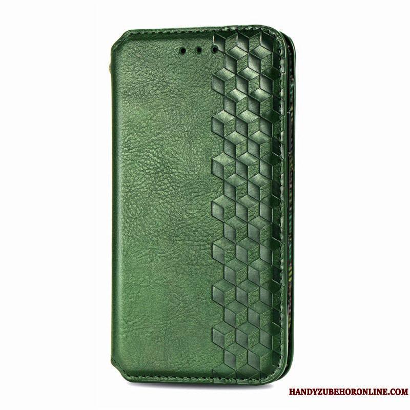 Flip Cover Motorola Edge 20 Pro Effet Cuir Texture Diamant