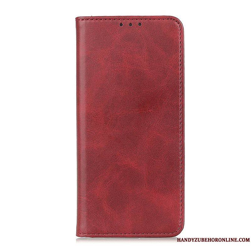 Flip Cover Samsung Galaxy A12 / M12 Cuir Fendu