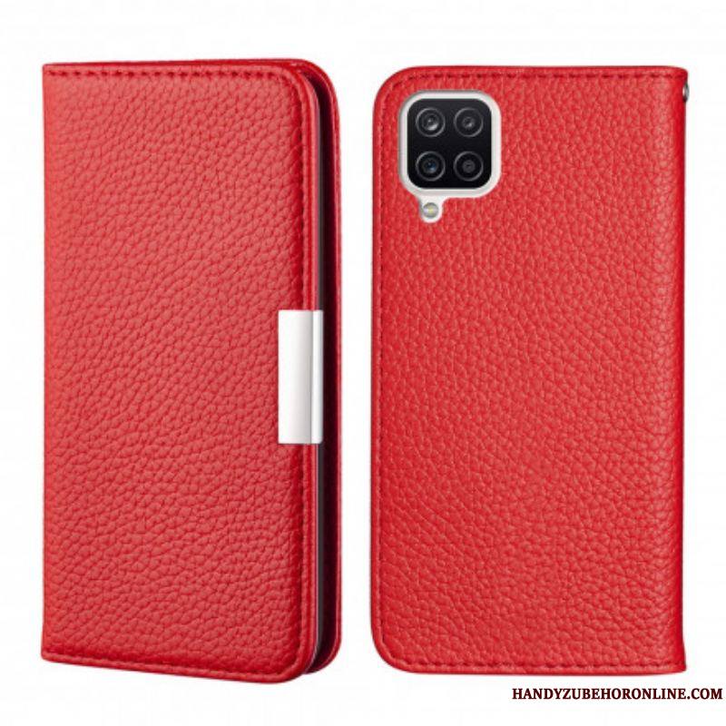 Flip Cover Samsung Galaxy A12 / M12 Simili Cuir Litchi Ultra Chic