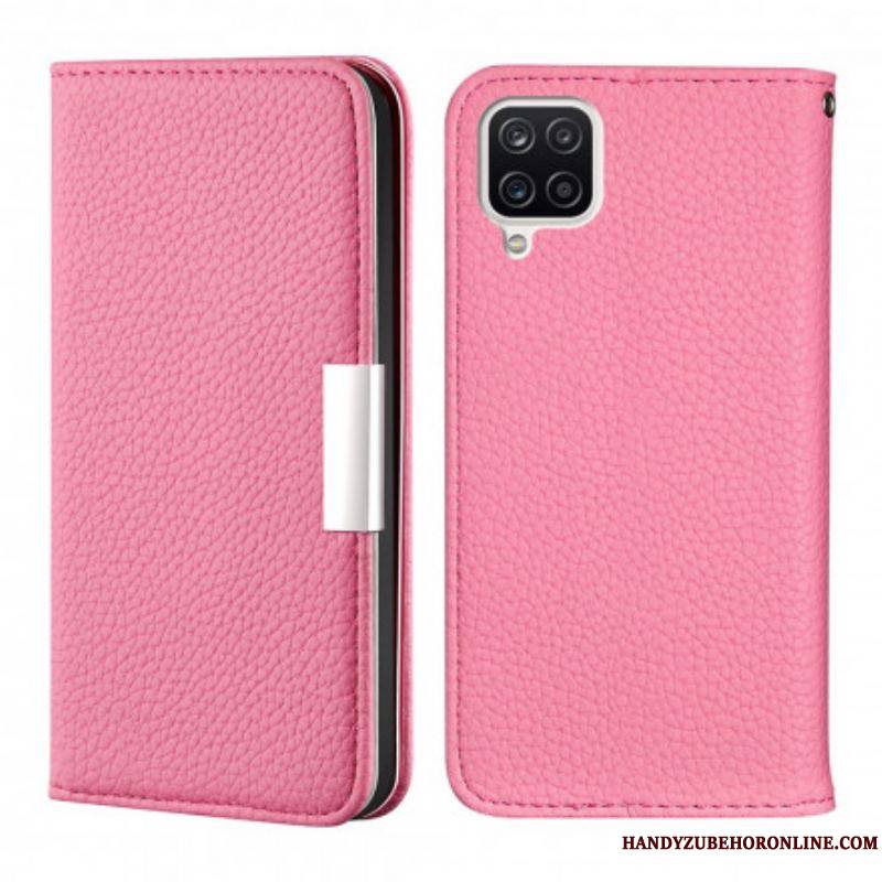 Flip Cover Samsung Galaxy A12 / M12 Simili Cuir Litchi Ultra Chic