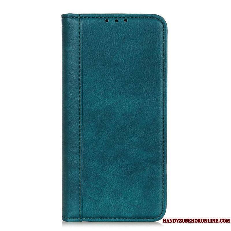 Flip Cover Samsung Galaxy A14 5G / A14 Cuir Fendu Stylé