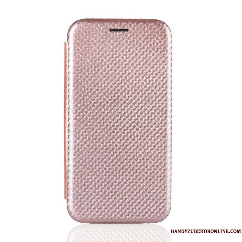 Flip Cover Samsung Galaxy A42 5G Fibre Carbone