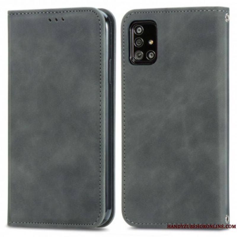 Flip Cover Samsung Galaxy A51 5G Simili Cuir Vintage