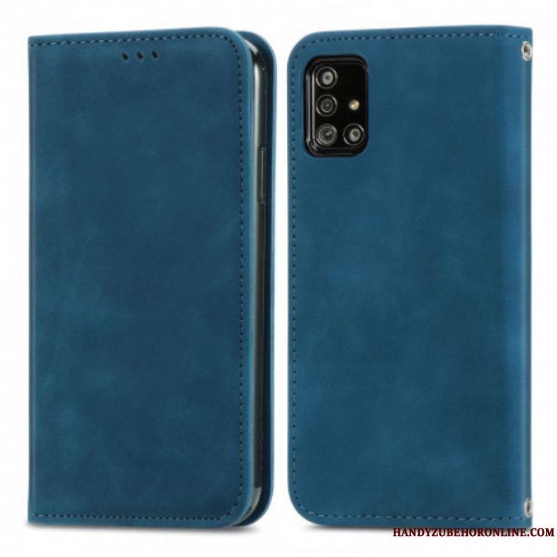 Flip Cover Samsung Galaxy A51 5G Simili Cuir Vintage