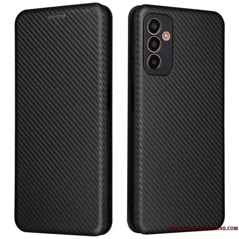 Flip Cover Samsung Galaxy M13 Fibre Carbone