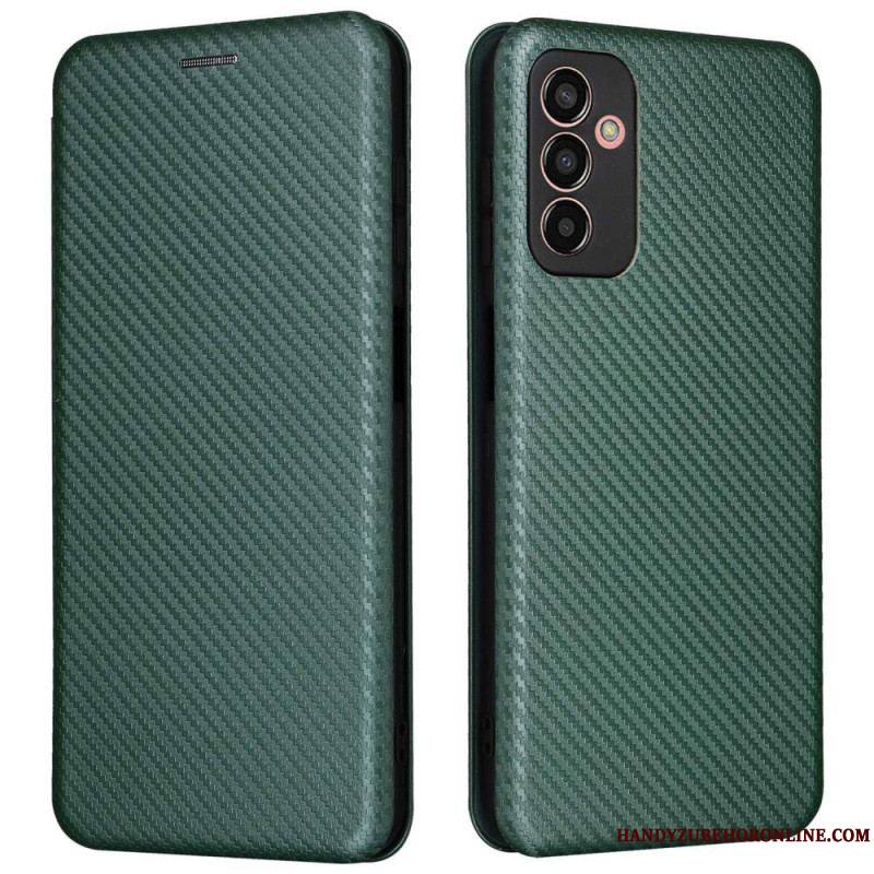 Flip Cover Samsung Galaxy M13 Fibre Carbone