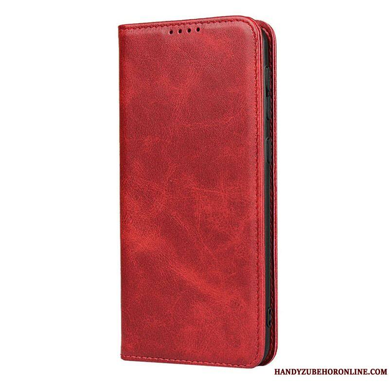 Flip Cover Samsung Galaxy M21 Cuir Fendu Élégance