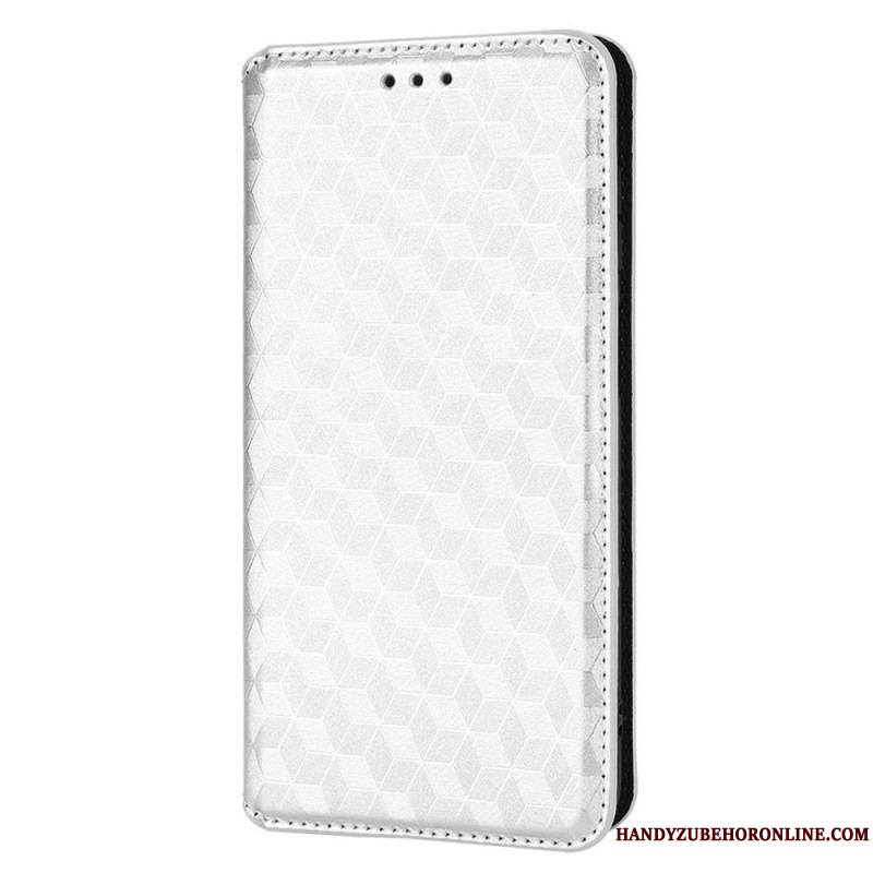 Flip Cover Samsung Galaxy M23 Effet Cuir Cubes 3D