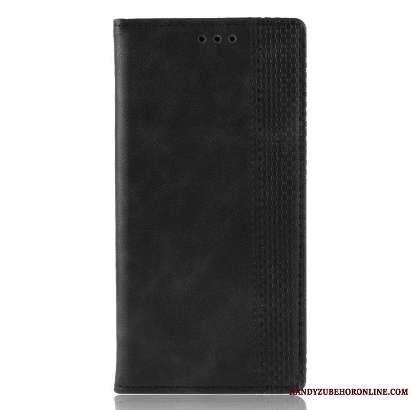 Flip Cover Samsung Galaxy M32 Effet Cuir Vintage Stylisé