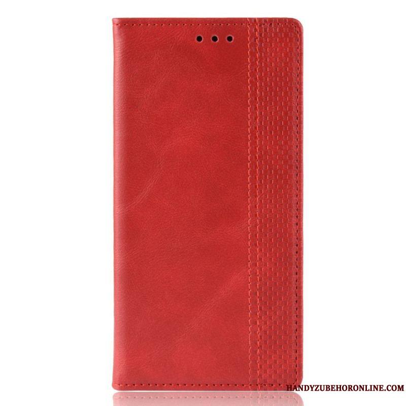 Flip Cover Samsung Galaxy M32 Effet Cuir Vintage Stylisé