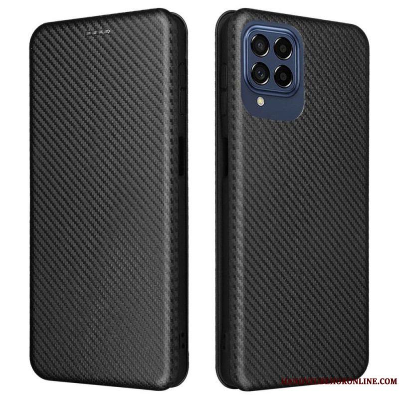 Flip Cover Samsung Galaxy M53 5G Fibre Carbone