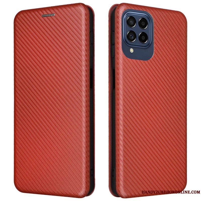 Flip Cover Samsung Galaxy M53 5G Fibre Carbone