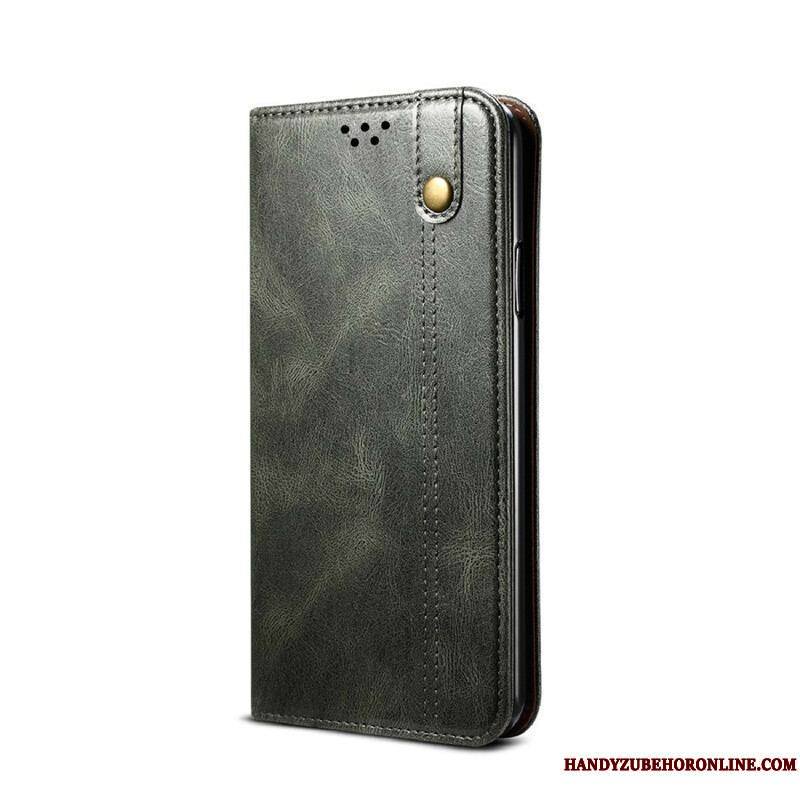 Flip Cover Samsung Galaxy S21 5G Simili Cuir Ciré