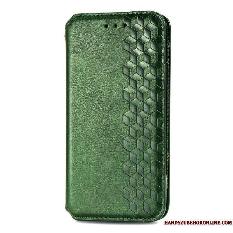 Flip Cover Samsung Galaxy S21 FE Effet Cuir Texture Diamant