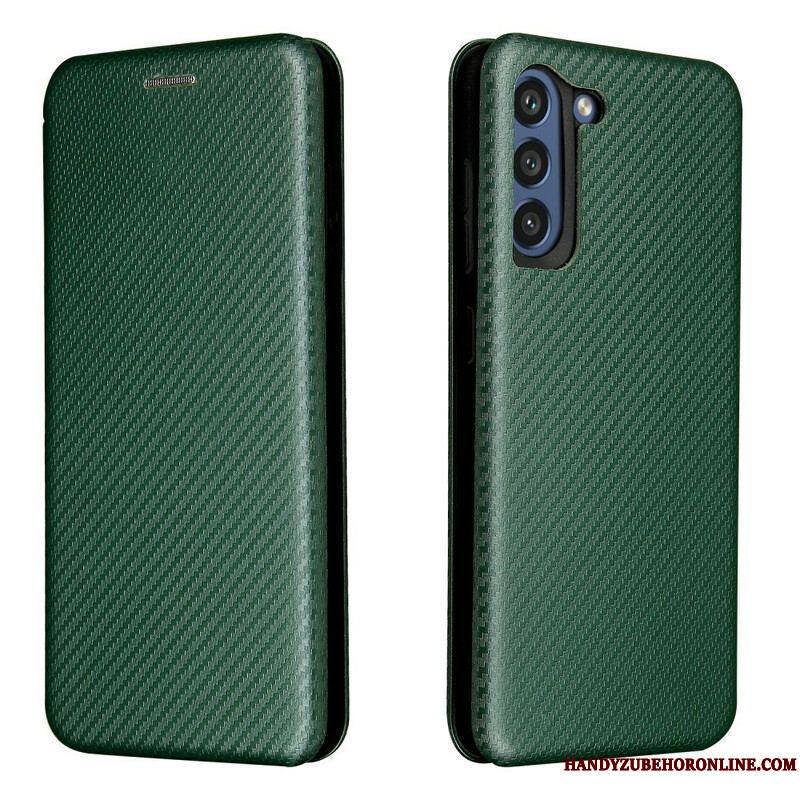 Flip Cover Samsung Galaxy S21 FE Fibre Carbone