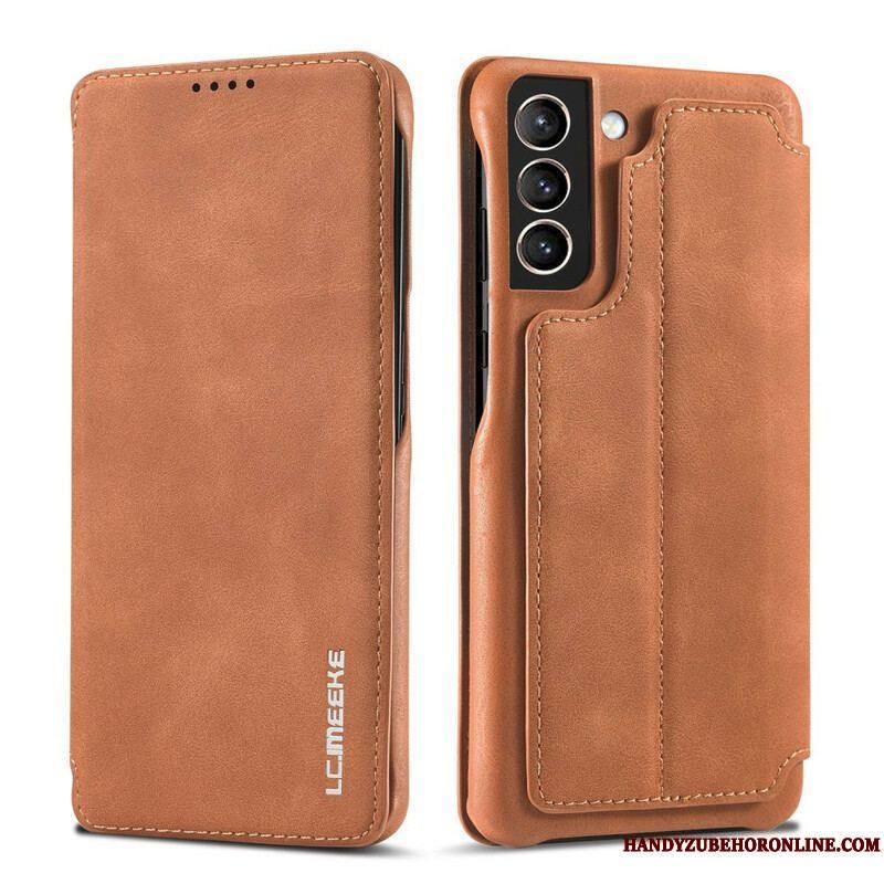 Flip Cover Samsung Galaxy S21 FE LC.IMEEKE Effet Cuir