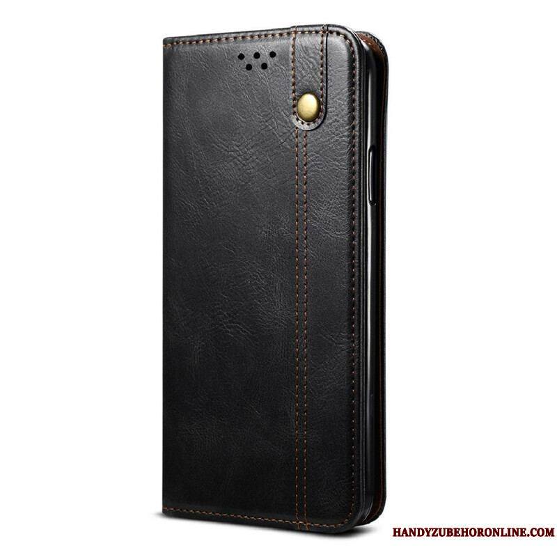 Flip Cover Samsung Galaxy S21 FE Simili Cuir Ciré