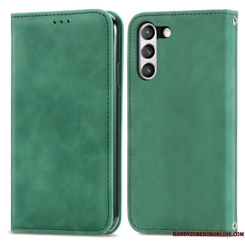 Flip Cover Samsung Galaxy S21 FE Simili Cuir Vintage