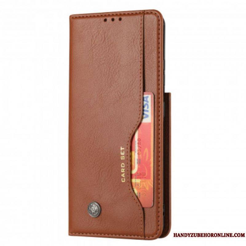 Flip Cover Samsung Galaxy S21 Ultra 5G Simili Cuir Porte-Cartes