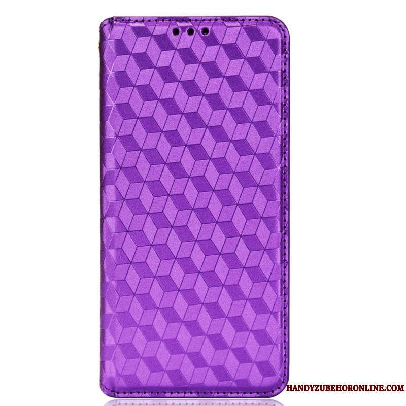 Flip Cover Samsung Galaxy S22 5G Effet Cuir Diamant