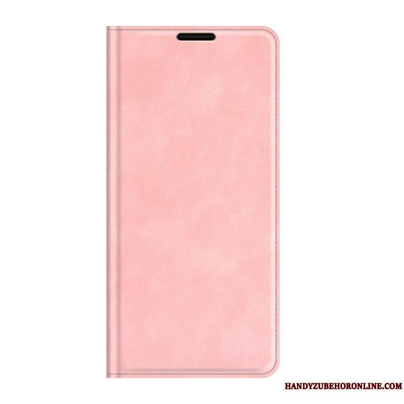 Flip Cover Samsung Galaxy S22 5G Effet Cuir Silky Touch