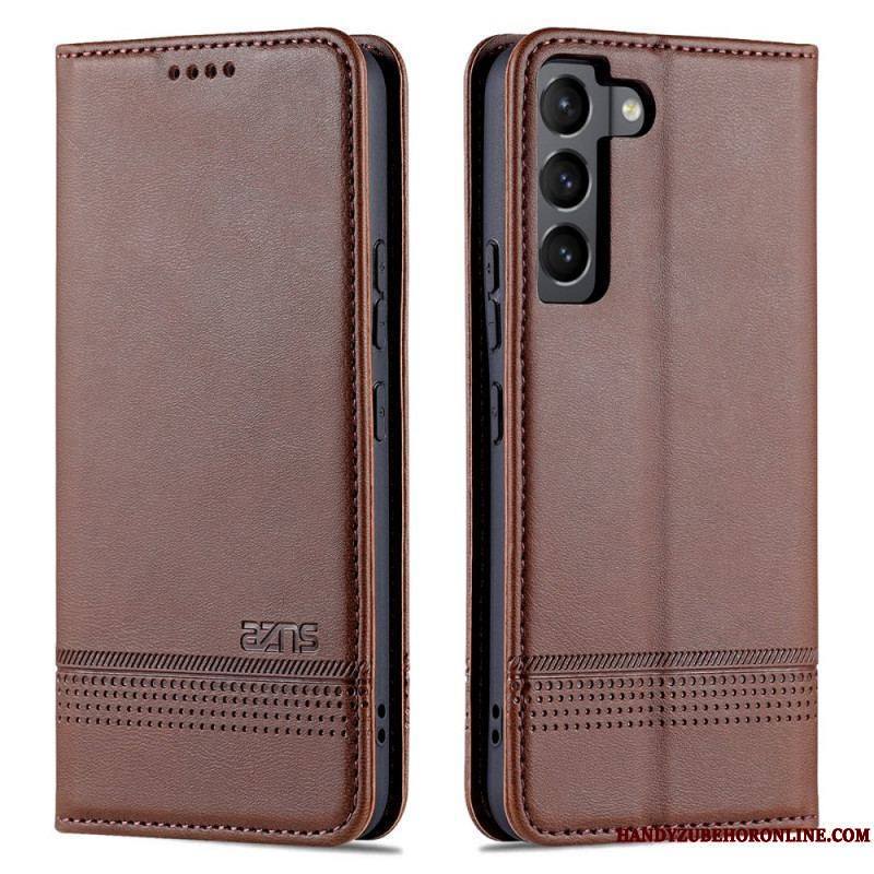 Flip Cover Samsung Galaxy S22 5G Style Cuir AZNS