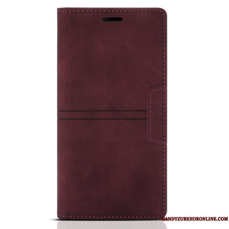 Flip Cover Samsung Galaxy S22 5G Style Cuir Couture Fermoir Magnétique