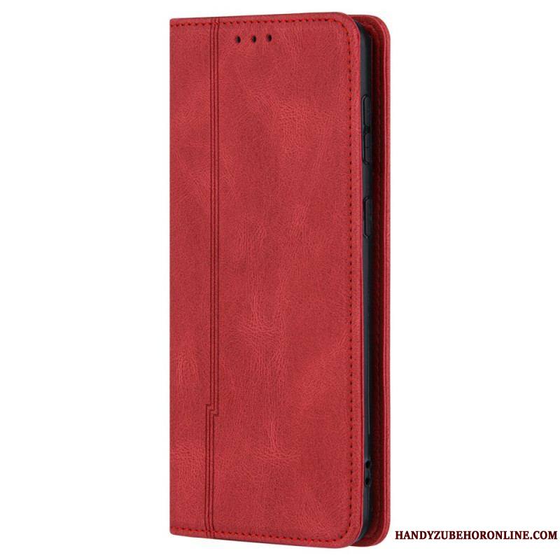 Flip Cover Samsung Galaxy S22 Style Cuir Ligne