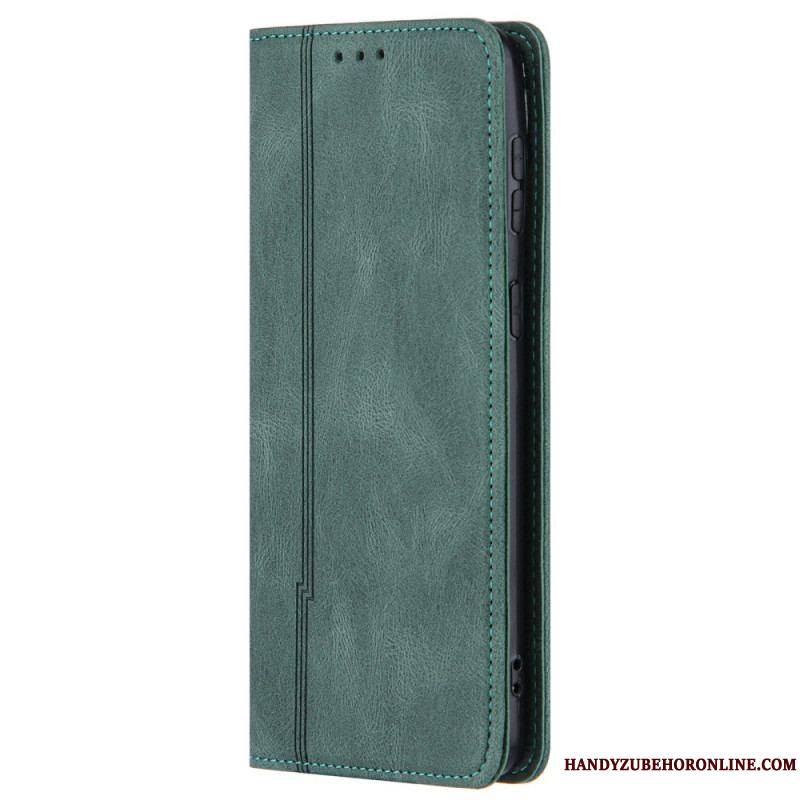 Flip Cover Samsung Galaxy S22 Style Cuir Ligne