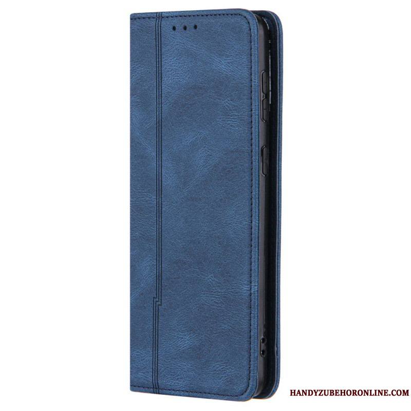 Flip Cover Samsung Galaxy S22 Style Cuir Ligne