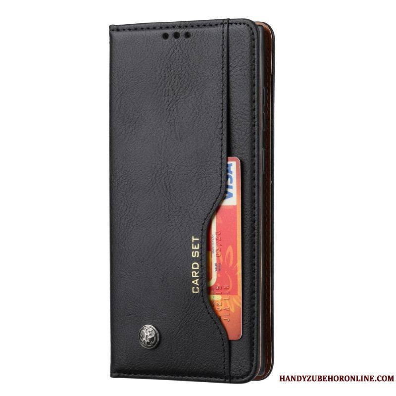 Flip Cover Samsung Galaxy S22 Ultra 5G Simili Cuir Porte-Cartes