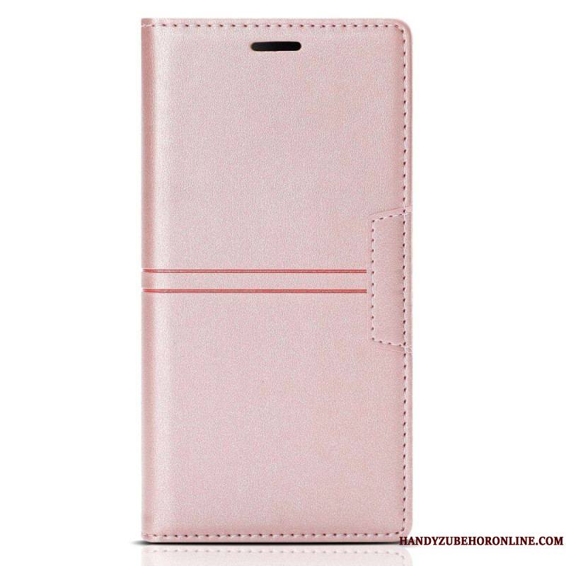 Flip Cover Samsung Galaxy S23 5G Style Cuir Couture Fermoir Magnétique