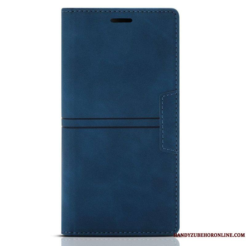 Flip Cover Samsung Galaxy S23 5G Style Cuir Couture Fermoir Magnétique