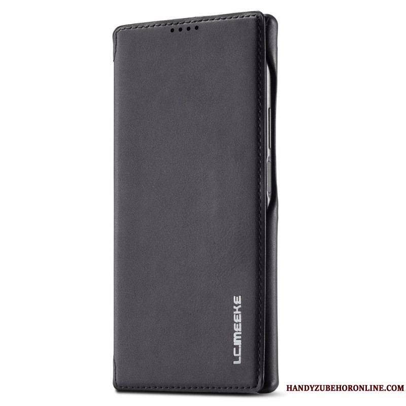 Flip Cover Samsung Galaxy S23 Ultra 5G Effet Cuir LC.IMEEKE Effet Cuir