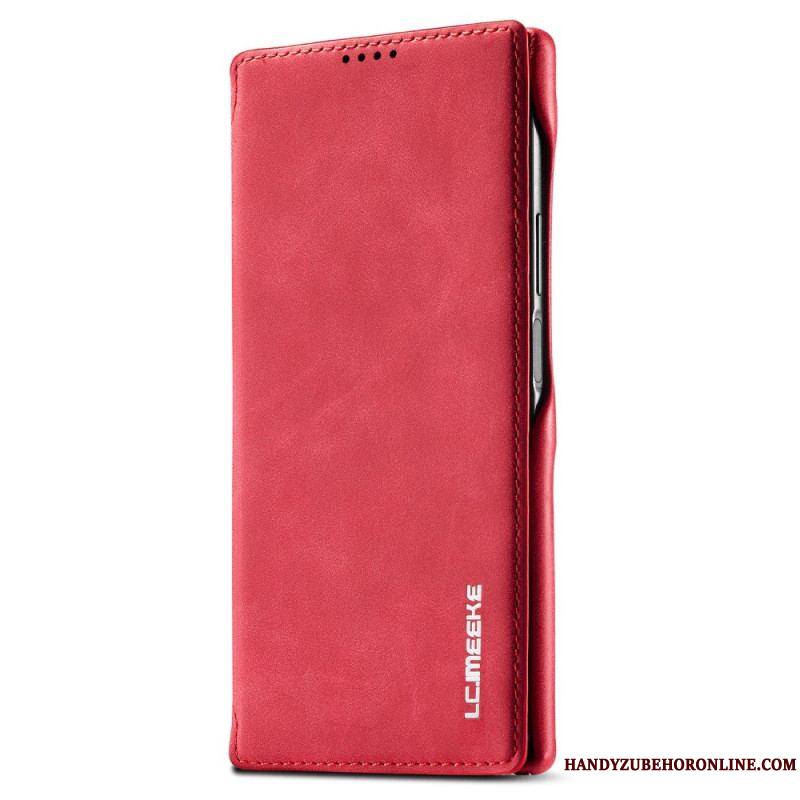 Flip Cover Samsung Galaxy S23 Ultra 5G Effet Cuir LC.IMEEKE Effet Cuir