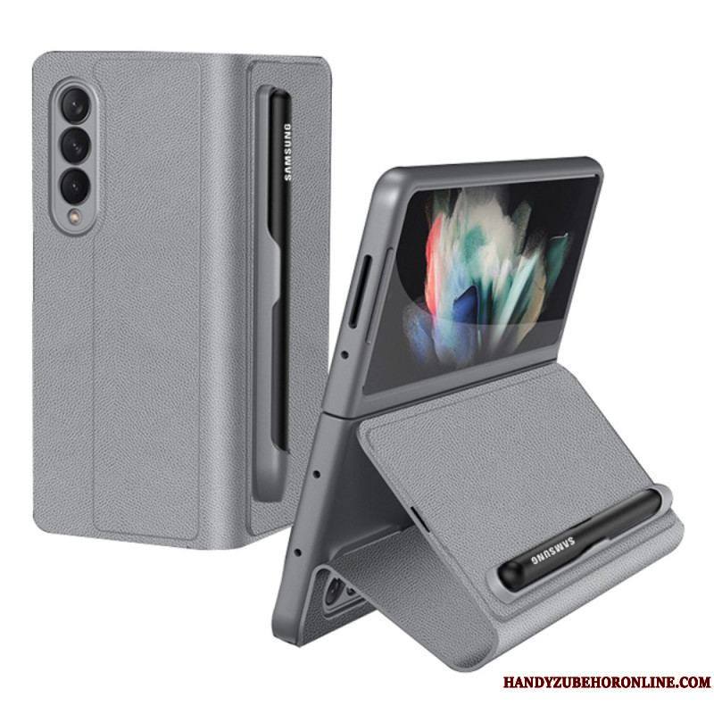 Flip Cover Samsung Galaxy Z Fold 3 5G Simili Cuir Porte-Stylet