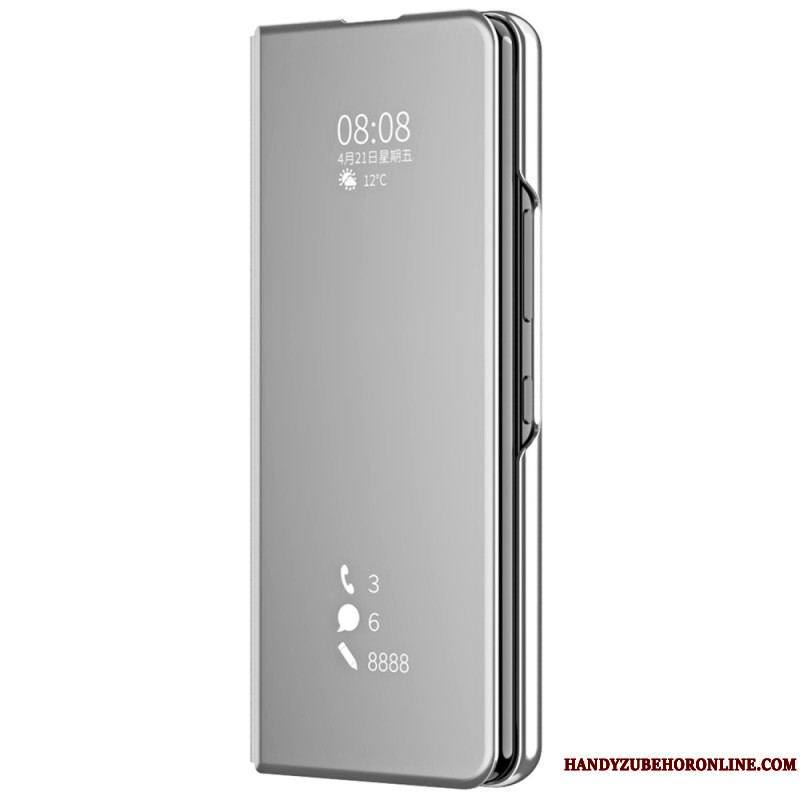 Flip Cover Samsung Galaxy Z Fold 4 Miroir et Transparence