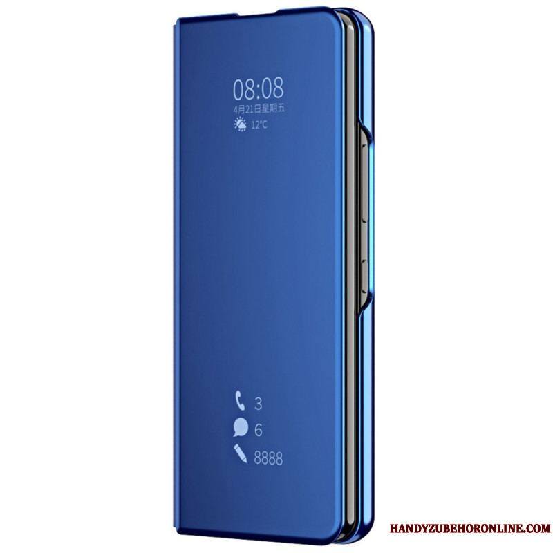 Flip Cover Samsung Galaxy Z Fold 4 Miroir et Transparence