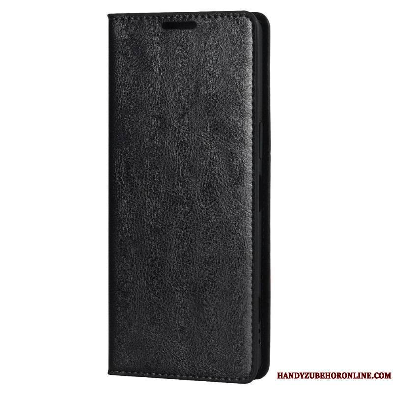 Flip Cover Sony Xperia 1 IV Véritable Cuir