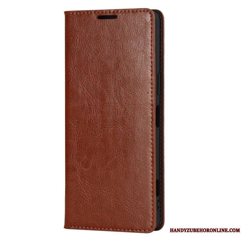 Flip Cover Sony Xperia 1 IV Véritable Cuir