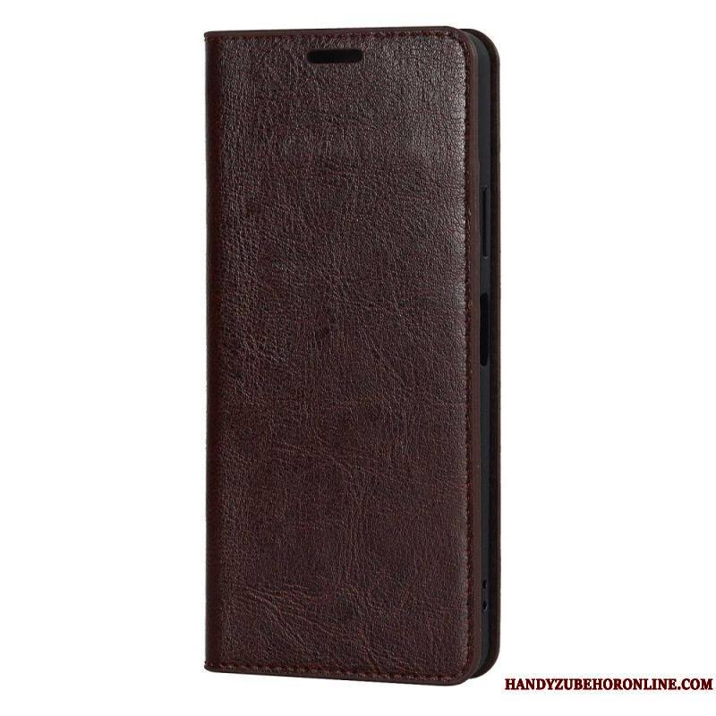 Flip Cover Sony Xperia 10 IV Cuir Véritable