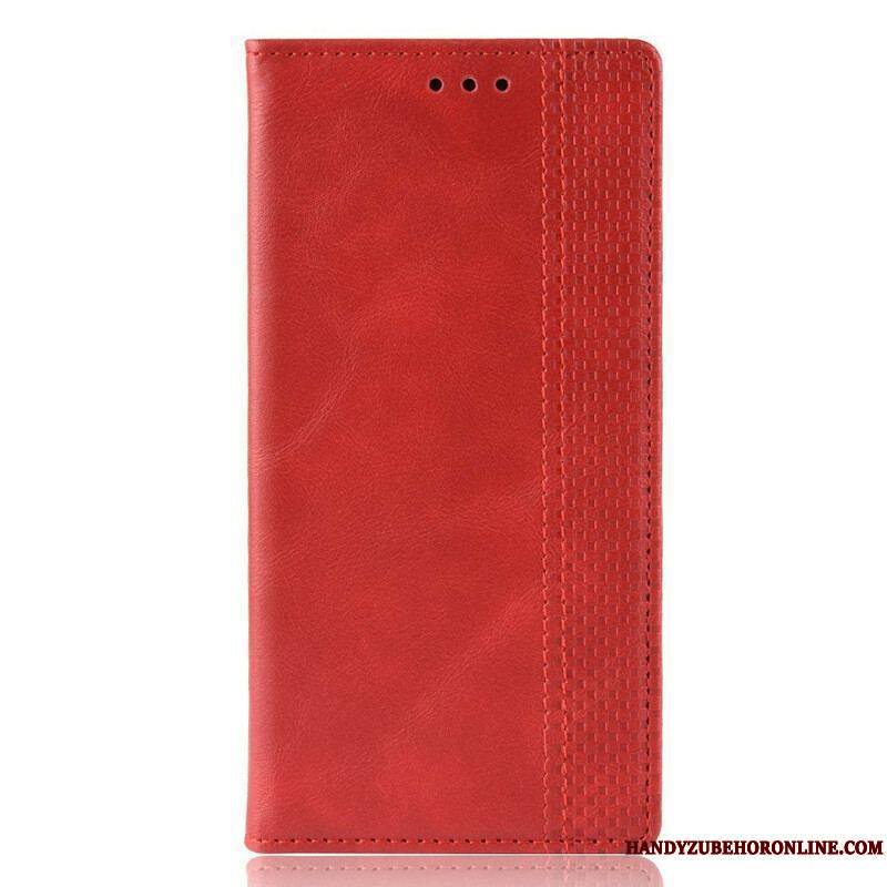 Flip Cover Sony Xperia 5 II Effet Cuir Vintage Stylisé